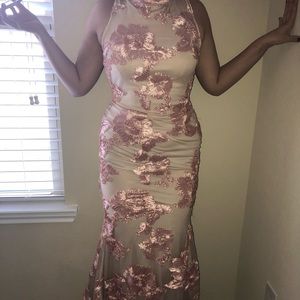Fashion Nova dress rose gold